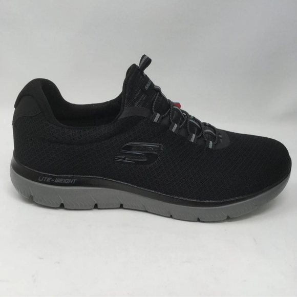 Skechers Summits Slip On Sneakers Blk/Charcoal - Picture 5 of 5